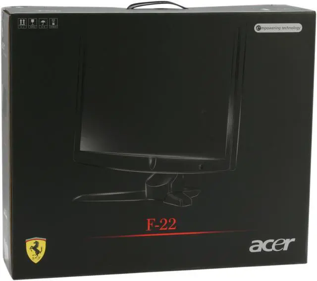 Alt view image 11 of 11 - Acer Ferrari F-22 Black-Red 22" 2ms HDMI Widescreen LCD Monitor 300 cd/m2 20000:1 Built in AC Adapter