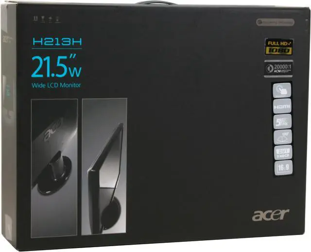 Alt view image 12 of 12 - Acer H213H bmid Black 21.5" 5ms HDMI Full HD 1080P Widescreen 16:9 LCD Monitor 300 cd/m2 ACM 20000:1 Built-in Speakers