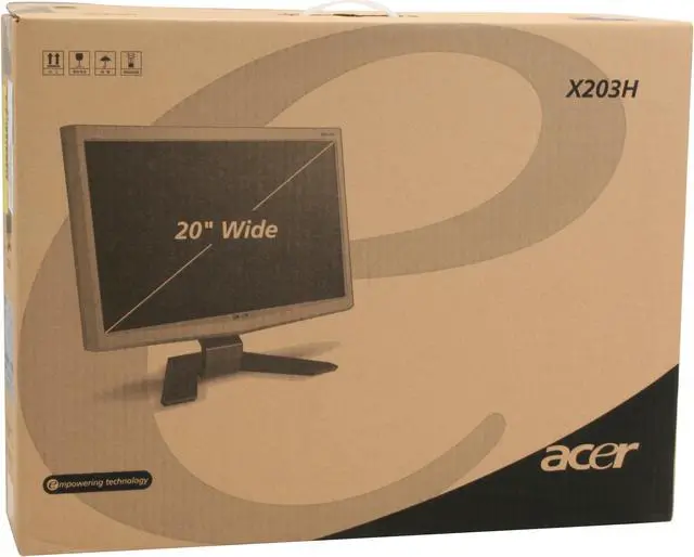 Alt view image 14 of 14 - Acer X203Hbd Black 20" 16:9 5ms Widescreen LCD Monitor  300 cd/m2 10000:1 w/ HDCP Support