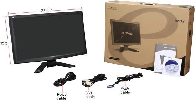 Alt view image 8 of 8 - Acer 23" LCD Monitor 5 ms D-Sub, DVI X233Hbd