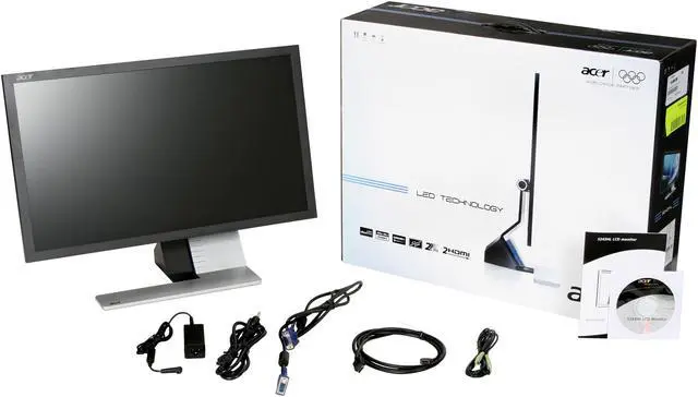 Alt view image 7 of 7 - Acer S243HLbmii Black 24" Full HD LED Backlight LCD monitor 250 cd/m2 ACM 8,000,000:1 w/Speakers