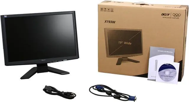 Alt view image 8 of 8 - Acer 19" TN WXGA+ LCD Monitor 5 ms D-Sub X193WCb