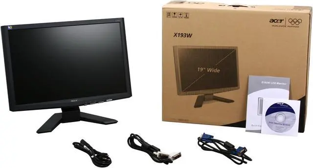 Alt view image 8 of 8 - Acer 19" WXGA+ LCD Monitor 5 ms D-Sub, DVI X193WCbd