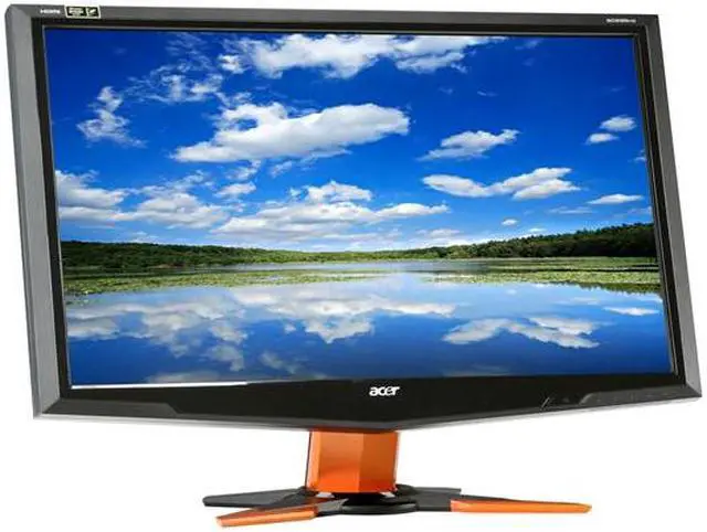 Alt view image 3 of 8 - Acer GD235HZbid Black / Orange 23.6" HDMI Widescreen 1080p NVIDIA LCD 120Hz 3D Monitor 300 cd/m2 ACM 80000:1