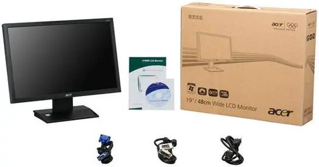 Alt view image 8 of 8 - Acer V193WEJbd Black 19" 5ms  Widescreen LCD Monitor 250 cd/m2 ACM 50000:1(1000:1)