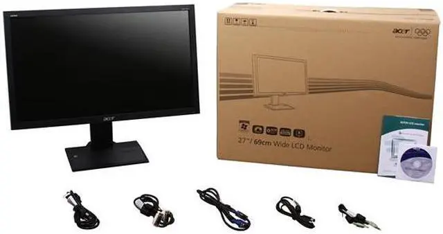 Alt view image 10 of 10 - Acer B273Hbmidhz Black 27" 5ms HDMI Swivel & Height Adjustable Widescreen LCD Monitor 300 cd/m2 ACM 80000:1(1000:1) Built-in Speakers & USB