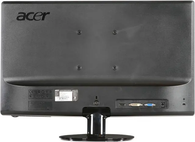 Alt view image 5 of 6 - Acer S231HLbid Black 23" 5ms HDMI  LED-Backlight LCD monitor  Slim Design  250 cd/m2 ACM 12,000,000:1 (1000:1)