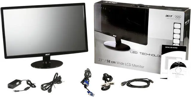 Alt view image 6 of 6 - Acer S231HLbid Black 23" 5ms HDMI  LED-Backlight LCD monitor  Slim Design  250 cd/m2 ACM 12,000,000:1 (1000:1)