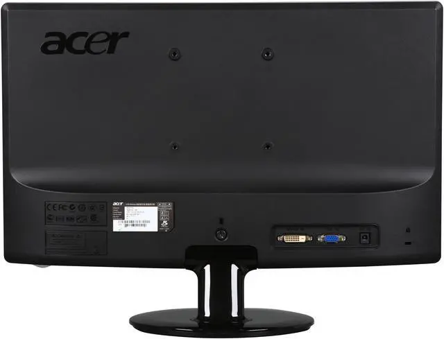 Alt view image 5 of 7 - Acer S201HLbd Black 20" 5ms  LED-Backlight LCD monitor 250 cd/m2 ACM 12,000,000:1 (1000:1)