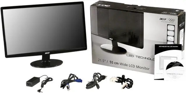 Alt view image 7 of 7 - Acer S211HLbd 21.5'' 5ms  LED-Backlight LCD Monitor  Slim Design 250 cd/m2 12,000,000:1 (ACM)