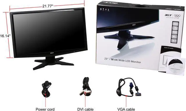 Alt view image 8 of 8 - Acer G235HAbd 23'' 5ms  1920x1080 WideScreen LCD monitor 300 cd/m2 1000:1