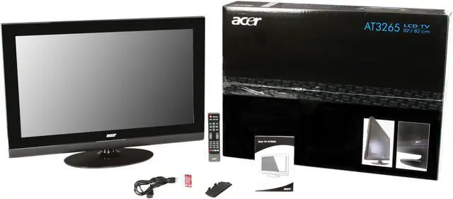 Alt view image 8 of 8 - Acer AT3265 Black 32" 6.5ms HDMI LCD Monitor Built in TV Tuner 1920 x 1080 450 cd/m2 4000:1