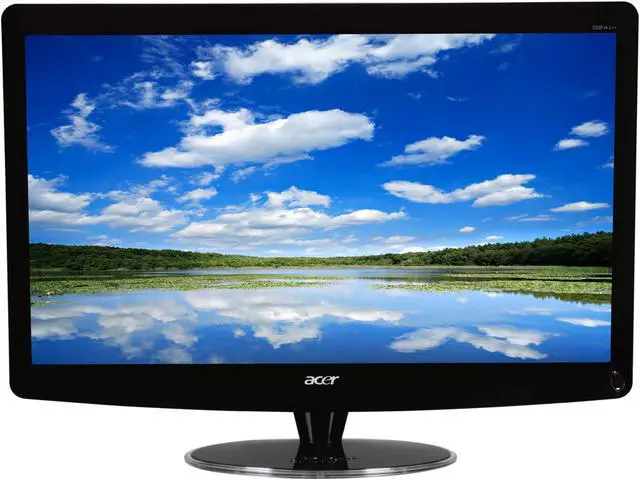 Alt view image 2 of 8 - Acer D241Hbmi Glossy Black 24" HDMI LCD multi-functional monitor w/ 5in1 card reader & 8 widget support & Wired Keyboard and Mouse 300cd/m2 80,000:1