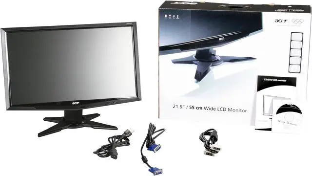 Alt view image 8 of 8 - Acer G215HVAbd Black 21.5" 5ms Full HD WideScreen LCD Monitor 200 cd/m2 20,000:1 Max (ACM)