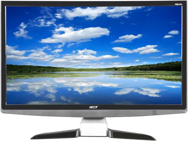 Alt view image 2 of 8 - Acer P Series P244W Black 24" Widescreen LCD Monitor 300 cd/m2 ACM 20000:1 (1000:1)