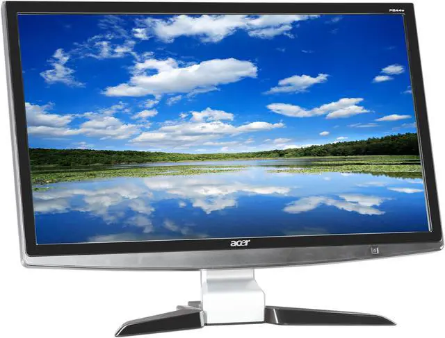 Alt view image 3 of 8 - Acer P Series P244W Black 24" Widescreen LCD Monitor 300 cd/m2 ACM 20000:1 (1000:1)