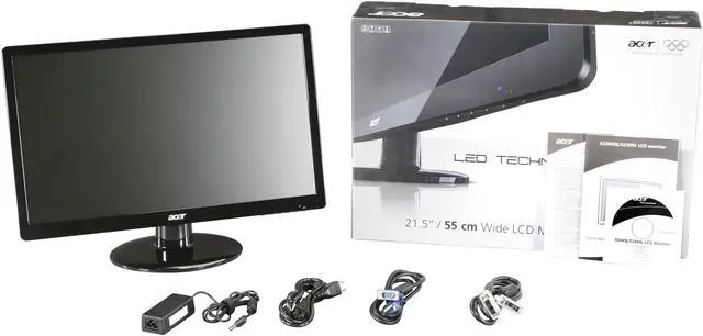 Alt view image 7 of 7 - Acer 21.5" 60 Hz TN FHD LCD Monitor 5 ms D-Sub, DVI S0 Series S220HQL ET.WS0HP.A01