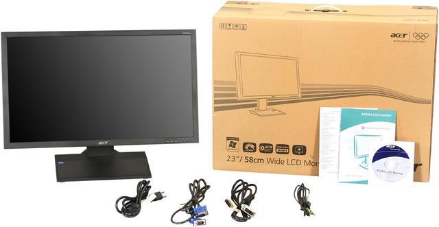 Alt view image 9 of 9 - Acer B233HLJbmdh Black 23" 5ms Swivel & Height Adjustable Widescreen LED Monitor 250 cd/m2 ACM 100,000,000:1 (1,000:1) Built-in Speakers