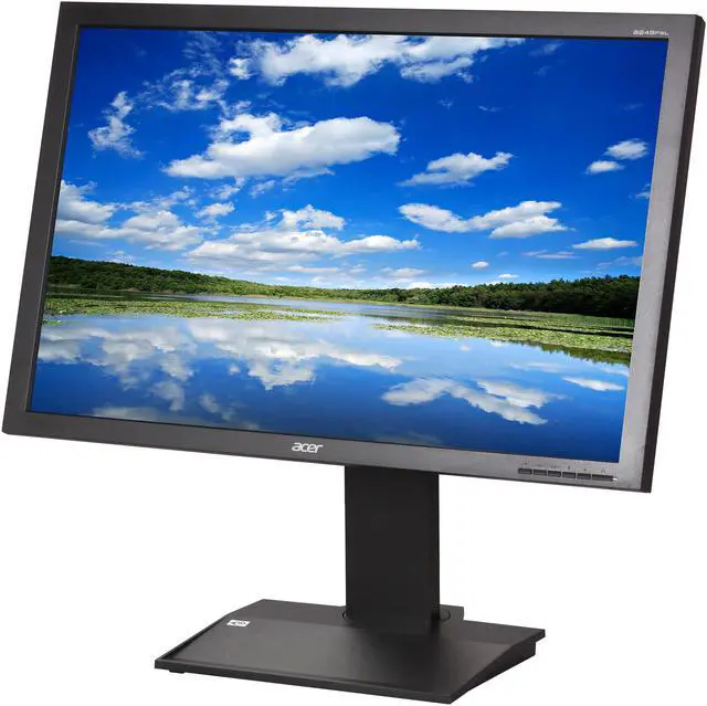 Main image of Acer 24" IPS Height & Pivot Adjustable IPS LCD Monitor w/ DisplayPort 14 ms D-Sub, DVI, DisplayPort B243PWLKbmdrz