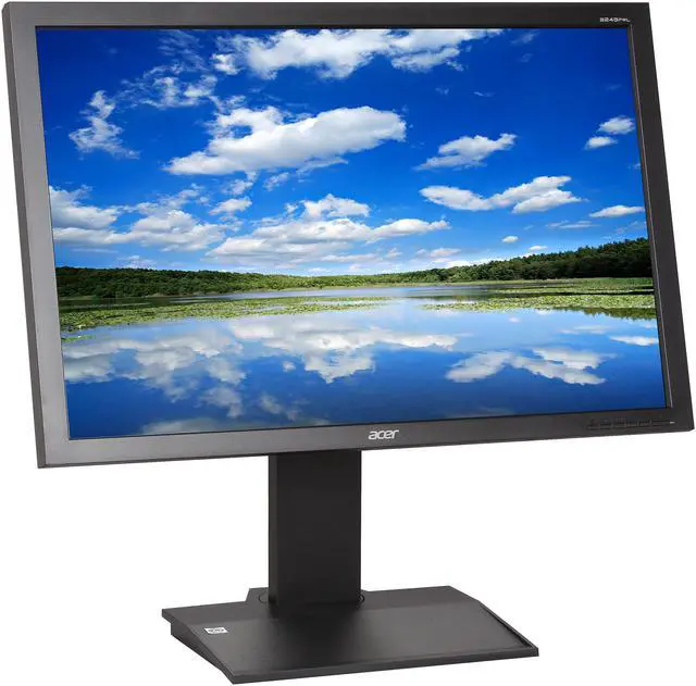 Alt view image 3 of 11 - Acer 24" IPS Height & Pivot Adjustable IPS LCD Monitor w/ DisplayPort 14 ms D-Sub, DVI, DisplayPort B243PWLKbmdrz