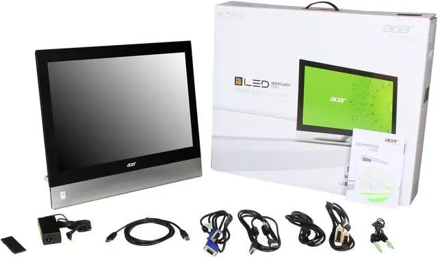 Alt view image 10 of 10 - Acer T232HLbmidz Black 23" 5ms HDMI Touchscreen LED Monitor; 10-pt Capacitive Touch (5,000:1) w/ Speakers