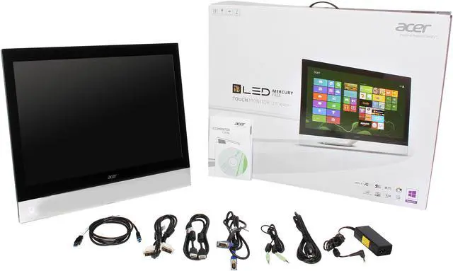 Alt view image 9 of 9 - Acer T272HL bmidz 2-Tone 27" LED Monitor; 10-pt Capacitive Touch (5,000:1) Built-in Speakers