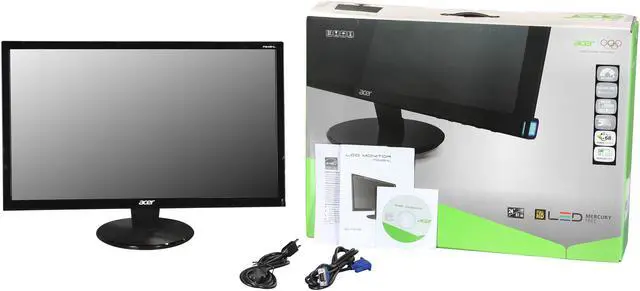 Alt view image 8 of 8 - Acer  P6  P246HLAbd Black  24"  5ms  Widescreen LED Monitor200 cd/m2  ACM 100,000,000:1 (600:1)