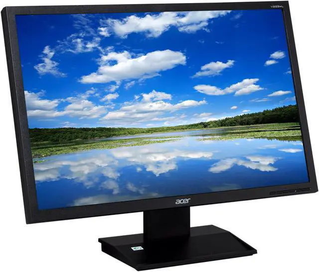 Alt view image 3 of 8 - Acer V223WLAJObd Black 22" 5ms Widescreen LED Monitor 250 cd/m2 100,000,000:1