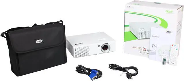 Alt view image 8 of 8 - Acer H5370BD WXGA 1280x720 HDMI w/ Bright ECO Mode 2500 ANSI Lumens w/ Carrying Bag 3D Ready DLP Projector