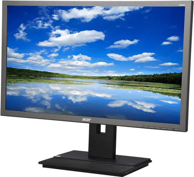 Alt view image 5 of 12 - Acer B246HL 24" Full HD 1920 x 1080 60Hz DVI VGA Built-in Speakers Backlit LED WideScreen Height Adjustable LCD Monitor