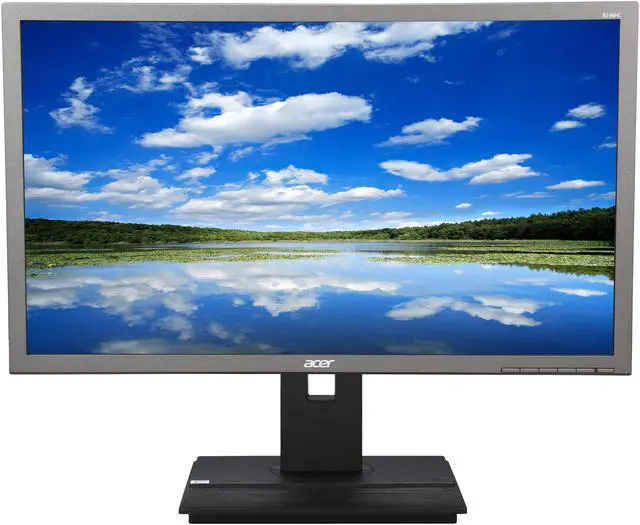 Alt view image 6 of 12 - Acer B246HL 24" Full HD 1920 x 1080 60Hz DVI VGA Built-in Speakers Backlit LED WideScreen Height Adjustable LCD Monitor