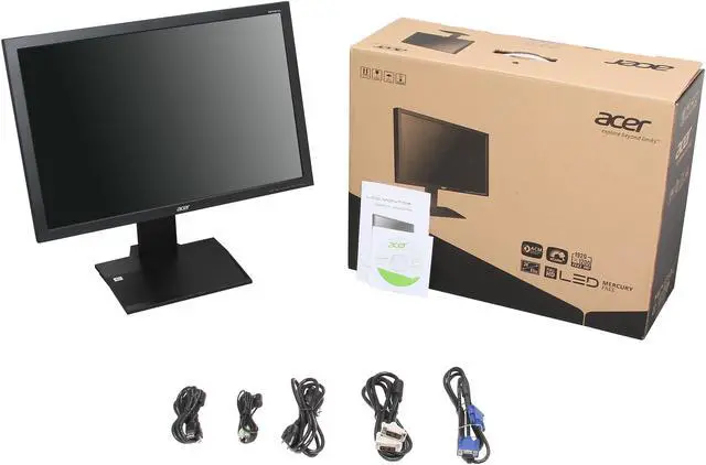 Alt view image 11 of 11 - Acer B243PWLAJbmdrz Black 24" 14ms height&pivot adjustable Widescreen LED Backlight LCD Monitor, IPS Panel 300 cd/m2 ACM 100,000,000:1 (1000:1) Built-in Speakers