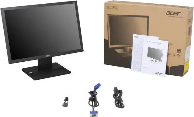 Alt view image 8 of 8 - Acer 19" 60 Hz LCD Monitor 5 ms D-Sub V196WLb