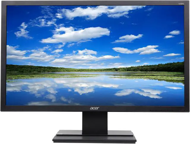 Alt view image 2 of 8 - Acer 24" 60 Hz TN LCD Monitor 5 ms D-Sub, DVI, DisplayPort V246HL bmdp UM.FV6AA.004