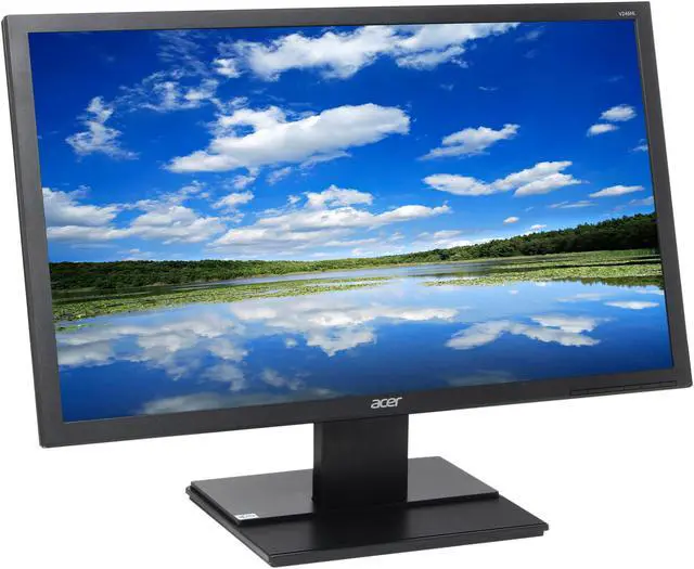 Alt view image 3 of 8 - Acer 24" 60 Hz TN LCD Monitor 5 ms D-Sub, DVI, DisplayPort V246HL bmdp UM.FV6AA.004