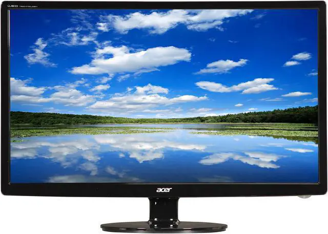 Alt view image 2 of 7 - Acer S241HL bmid UM.FS1AA.001 24" Full HD 1920 x 1080 5ms 60 Hz D-Sub, DVI, HDMI Built-in Speakers LCD Monitor