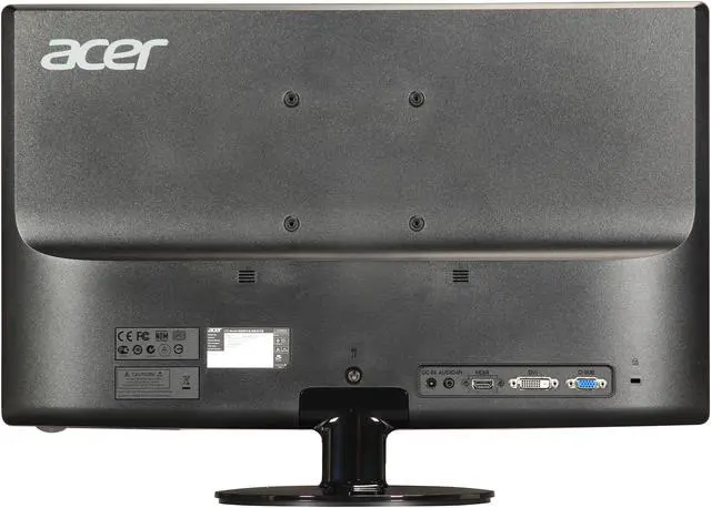 Alt view image 5 of 7 - Acer S241HL bmid UM.FS1AA.001 24" Full HD 1920 x 1080 5ms 60 Hz D-Sub, DVI, HDMI Built-in Speakers LCD Monitor
