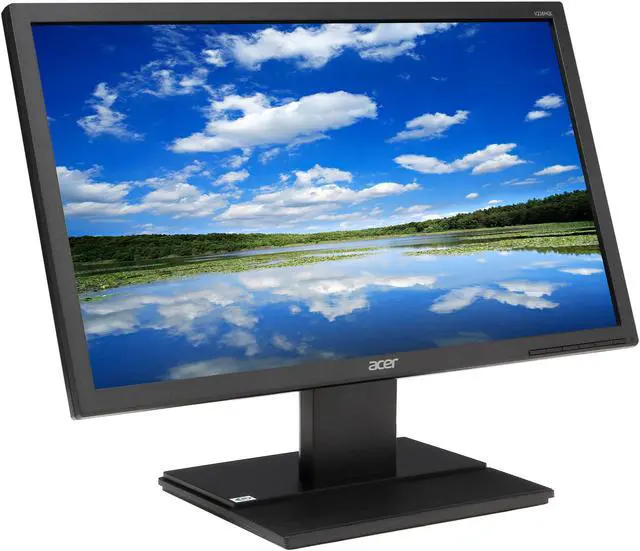 Alt view image 3 of 8 - Acer V226HQLAbmdp Black 21.5" 8ms Widescreen LED Backlight LCD Monitor 250 cd/m2 100,000,000:1