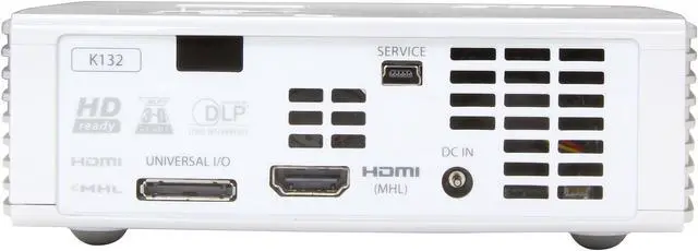 Alt view image 6 of 8 - Acer K132 LED Portable Projector HDMI 1280x800 3D-ready 500 ANSI Lumens 10000:1 3D-ready