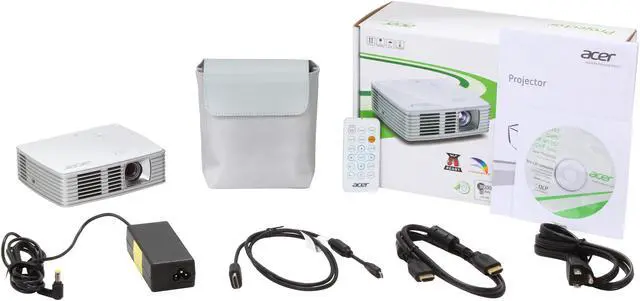 Alt view image 8 of 8 - Acer K132 LED Portable Projector HDMI 1280x800 3D-ready 500 ANSI Lumens 10000:1 3D-ready