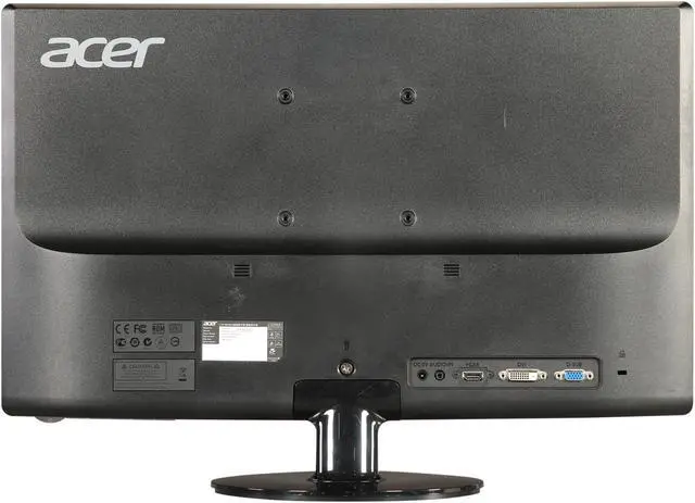 Alt view image 9 of 11 - Acer 24" 60Hz TN Monitor 5 ms D-Sub, DVI, HDMI S241HL bmid (UM.FS1AA.001)