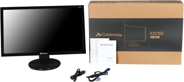 Alt view image 8 of 8 - Gateway KX2703bd Black 27" 6ms Widescreen LED Backlight LCD Monitor 300 cd/m2 100,000,000:1