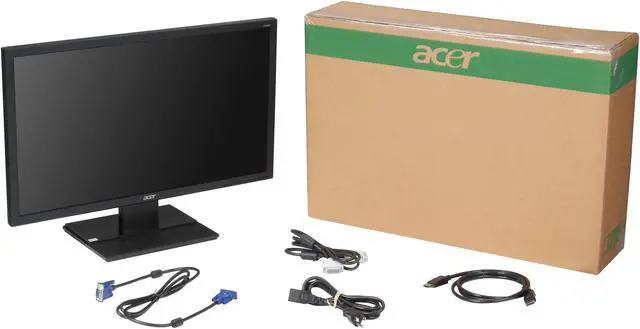 Alt view image 8 of 8 - Acer 24" 60 Hz LCD Monitor 5 ms V246HL