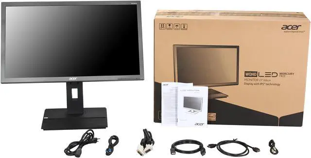 Alt view image 10 of 10 - Acer B276HUL Dark Gray 27" 6ms WQHD HDMI Widescreen LED Backlight LCD Monitor IPS 350 cd/m2 ACM 100,000,000:1 (1000:1) Built-in Speakers