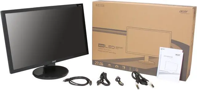 Alt view image 8 of 8 - Acer K272HULbmiidp Black 27" WQHD 6ms (GTG) HDMI Widescreen LED Backlight LCD Monitor IPS DCR 100,000,000:1(1,000:1) Built-in Speakers