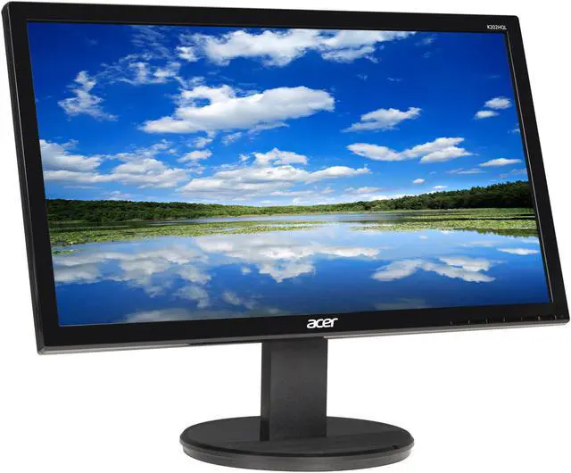 Alt view image 3 of 7 - Acer K202HQL 19.5" 1600x900 Resolution 60Hz 5ms DVI VGA Backlight LED WideScreen LCD Monitor