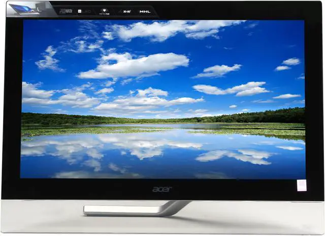 Alt view image 8 of 15 - Acer T232HL Abmjjz 23" Touchscreen Widescreen LED IPS Monitor with Built-in Speakers - Certified Refurbished Manufacturer Recertified