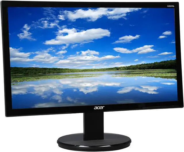 Alt view image 3 of 8 - Acer K2 Series K202HQL bd 20" (Actual size 19.5") 1600 x 900 Resolution 60Hz 5ms DVI VGA Anti-Glare HDCP Support Backlit LED LCD Monitor