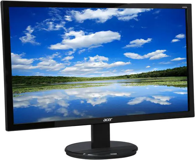 Alt view image 3 of 8 - Acer K242HL Bbid Black 24" 6ms HDMI Widescreen LED Backlight LCD Monitor250 cd/m2 ACM 100,000,000:1 (3000:1), Tilt Adjustable