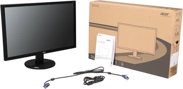 Alt view image 8 of 8 - Acer K242HL Bbid Black 24" 6ms HDMI Widescreen LED Backlight LCD Monitor250 cd/m2 ACM 100,000,000:1 (3000:1), Tilt Adjustable